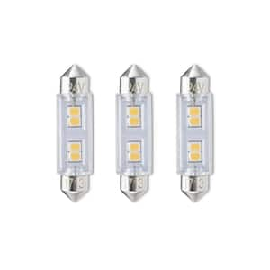 20 - Watt Equivalent Soft White Light T3 (FEST) Festoon, Dimmable Clear LED Light Bulb 3000K (3-Pack)