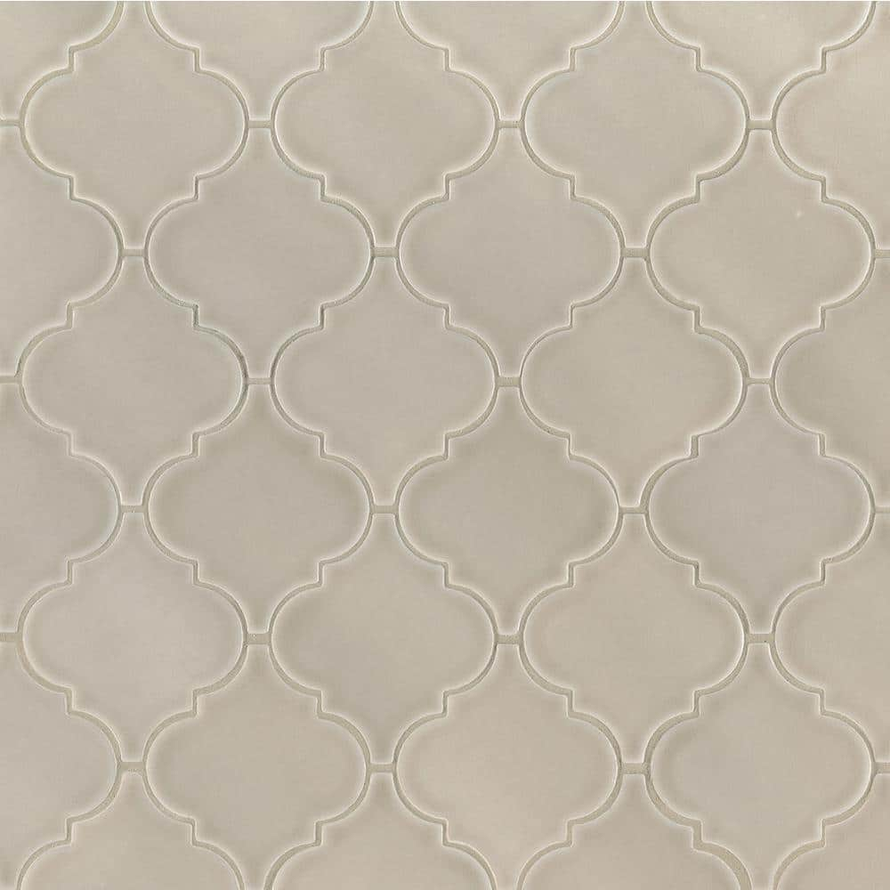 MSI Take Home Tile Sample - Portico Pearl Arabesque 4 in. x 4 in. x 8mm ...