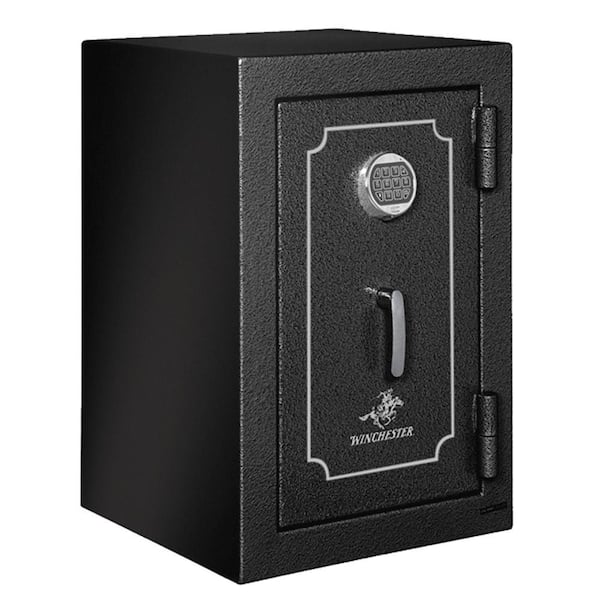 Winchester Safes Home and Office 7 Black Gloss Safe with Electronic Lock and Power Port