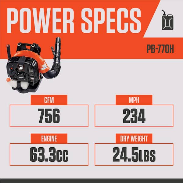 234 MPH 756 CFM 63.3 cc Gas 2-Stroke X Series Backpack Leaf Blower with Hip Throttle