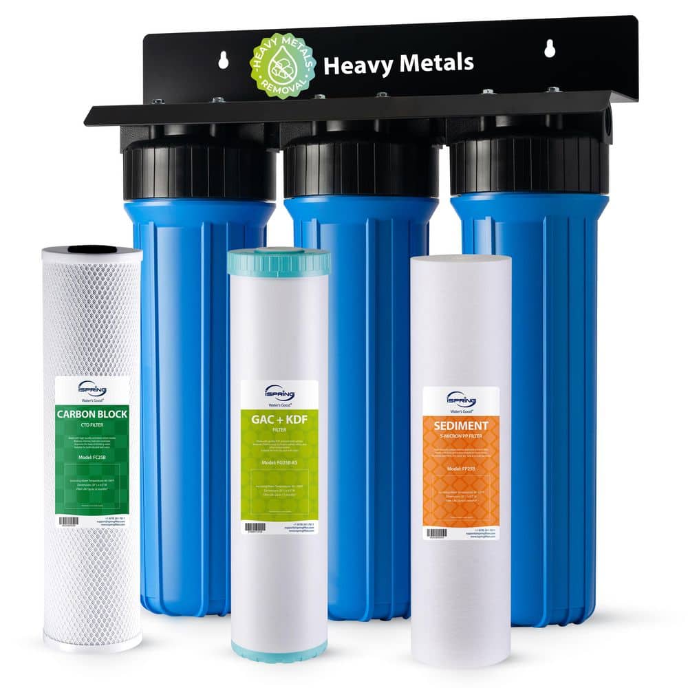 3-Stage Whole House Water Filtration System, Reduces PFAS, Lead, Chloramine, Chlorine, Sediments and More