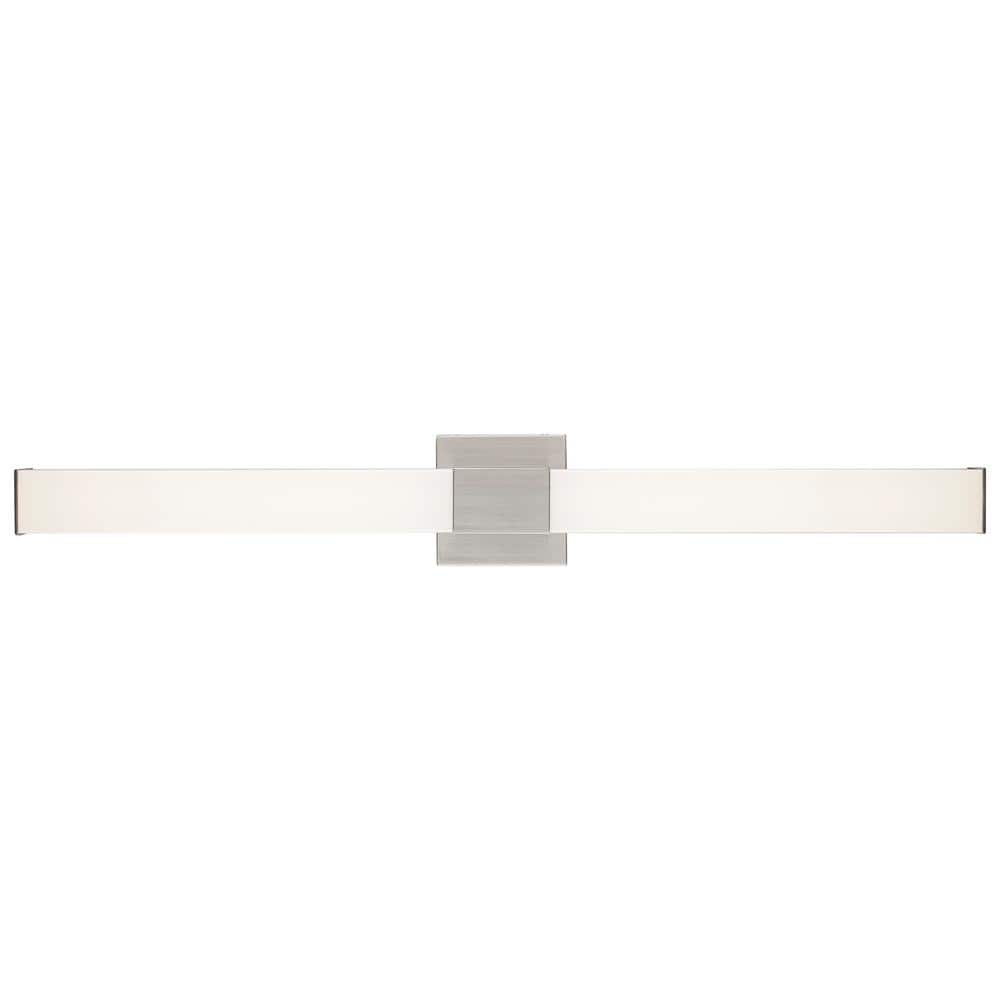 Bel Air Lighting Saavy 36 in. 2-Light Integrated LED Brushed Nickel ...