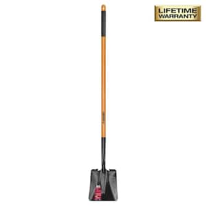 47 in. L Wood Handle Carbon Steel Transfer Shovel with Grip
