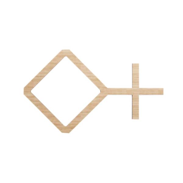Ekena Millwork 12-1/4 in. x 7-3/8 in. x 1/4 in. Alder Extra Small Cameron Decorative Fretwork Wood Wall Panels (10-Pack)