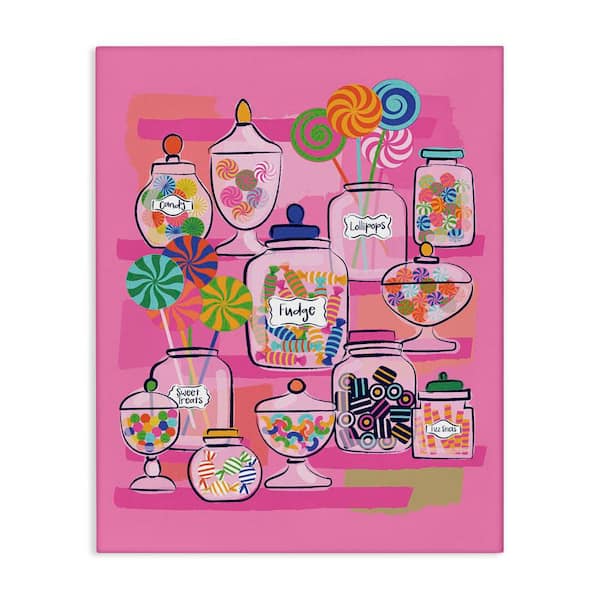 Bright Candy Jars by Lisa Perry Whitebutton Unframed Food Graphic Art Print 20 in. x 16 in.