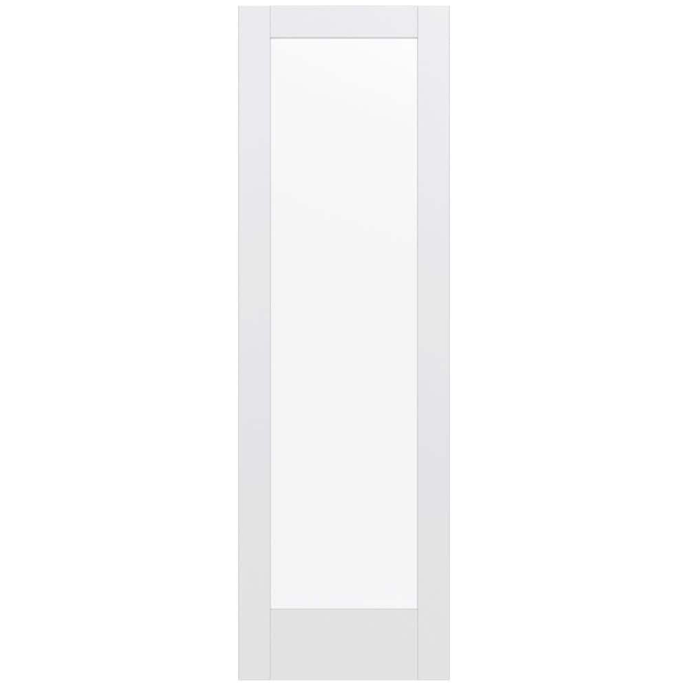 32 in. x 96 in. MODA Primed PMC1011 Solid Core Wood Interior Door Slab w/Clear Glass price history on PriceWatchPro