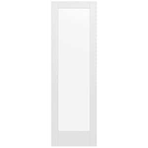 32 in. x 96 in. MODA Primed PMC1011 Solid Core Wood Interior Door Slab w/Clear Glass