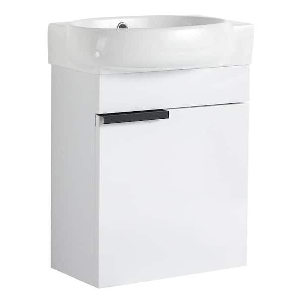 Tatayosi 16 Inch Soft Close Doors Bathroom Vanity With Sink, For Small Bathroom