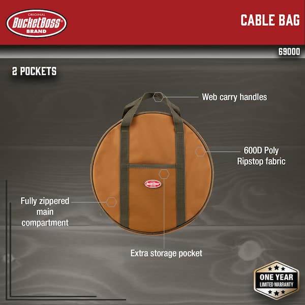 BUCKET BOSS 14 in. Cable Tool Bag 69000 - The Home Depot