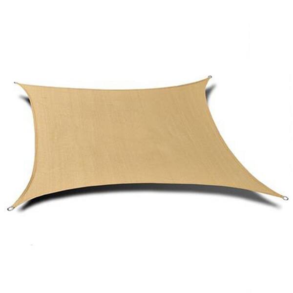 King Canopy 12 ft. Sand Quadrilateral Sun Shade Sail Includes Hardware Set
