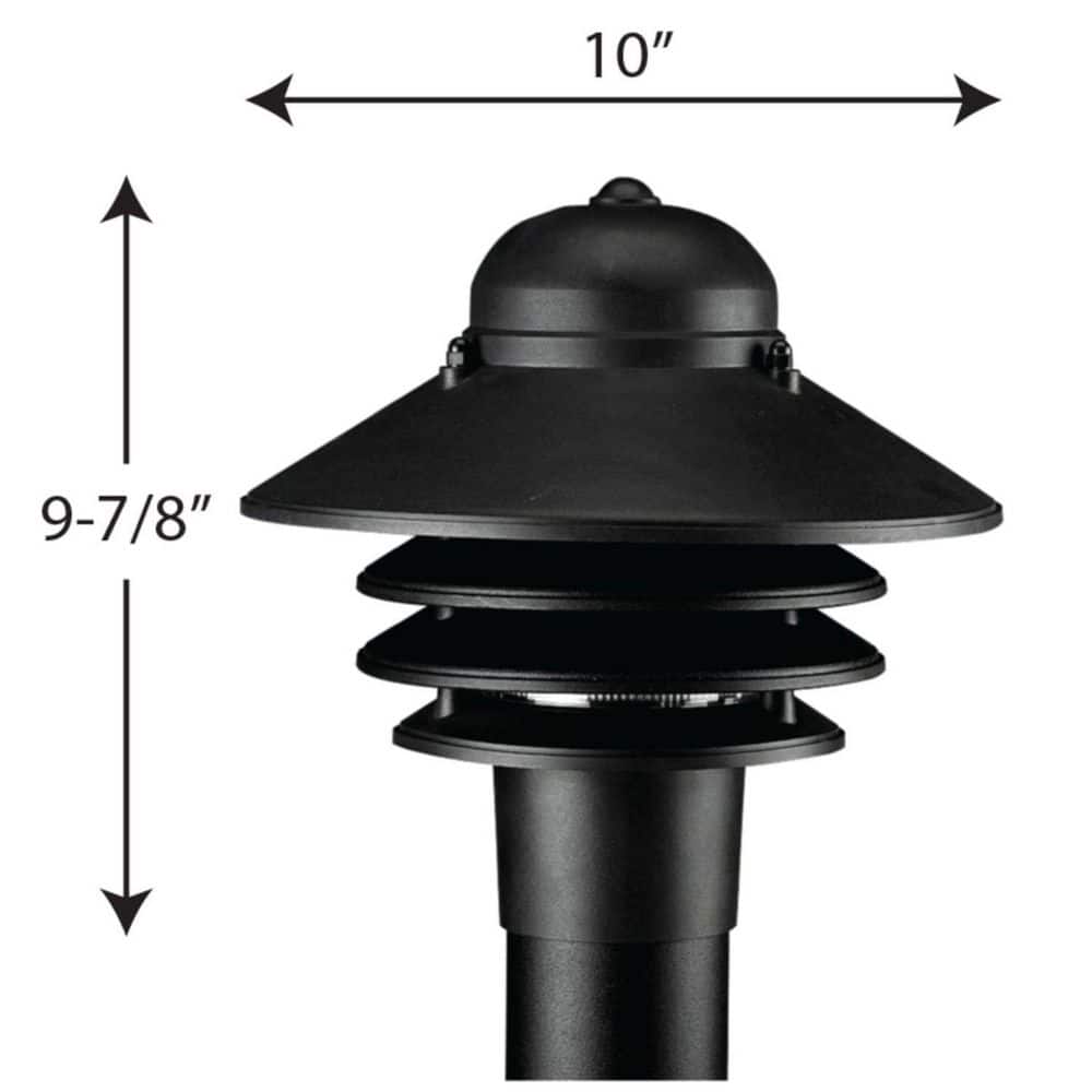 Newport Black Resin Outdoor Post Lantern with Prismatic Diffuser