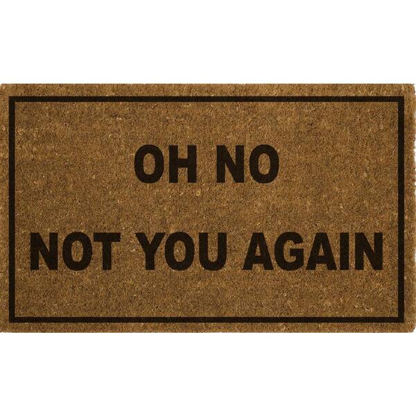 Home Dynamix Fiesta Brown/Tan 18 in. x 28 in. Coir Outdoor Mat