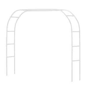 94 in. H x 54 in. W x 15 in. D White Metal Garden Arbor,Lightweight Outdoor Trellis for Plants Weddings Party Decoration