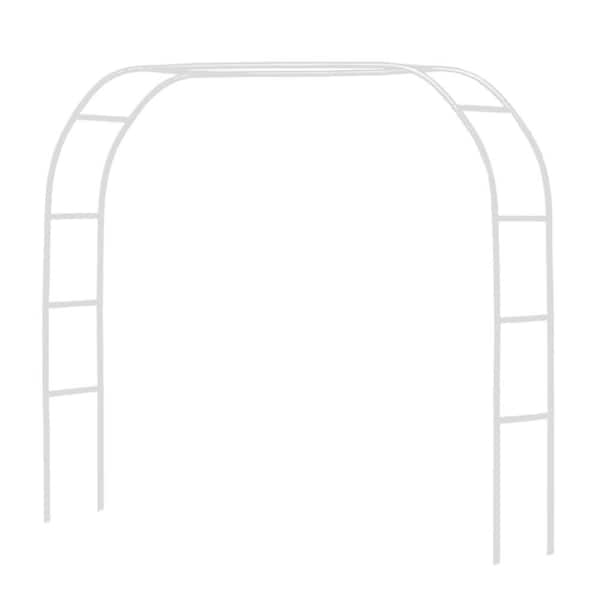 94 in. H x 54 in. W x 15 in. D White Metal Garden Arbor,Lightweight Outdoor Trellis for Plants Weddings Party Decoration