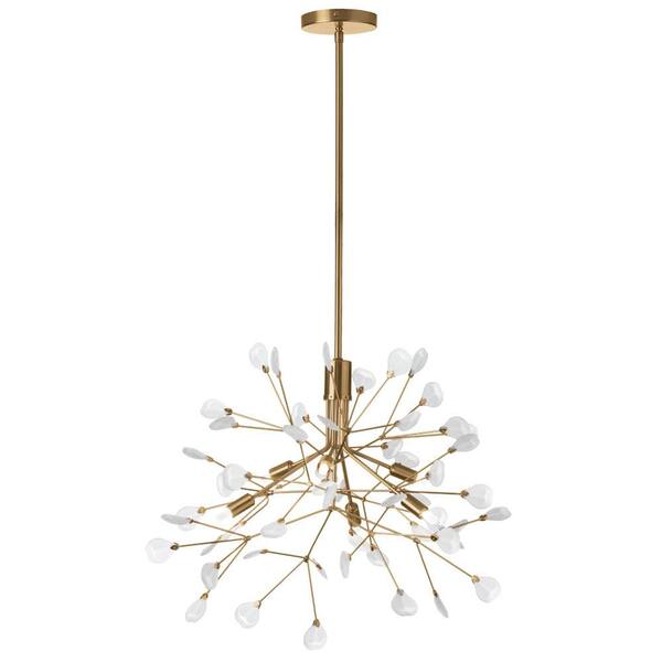 Filament Design 6-Light Vintage Bronze Chandelier with Frosted Glass Shade