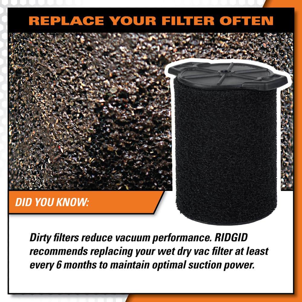Buy Wet Application Foam Filter for Most 5 Gallon and Larger RIDGID Wet