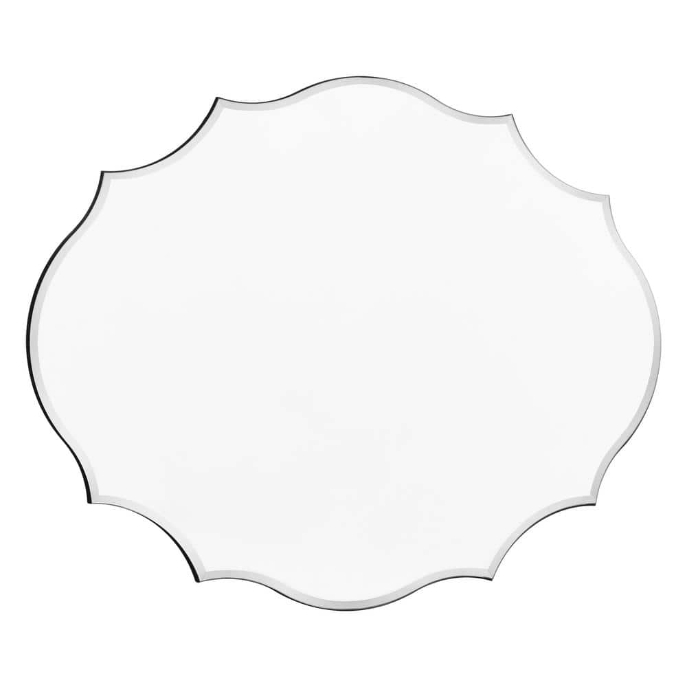 EDGEWOOD 22 in. W x 28 in. H Scalloped Oval Beveled Wall Mounted ...