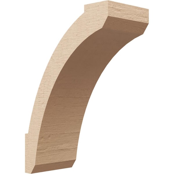 Ekena Millwork 5 in. x 14 in. x 10 in. Lafayette Rough Cedar Woodgrain Timberthane Polyurethane Knee Brace, Primed