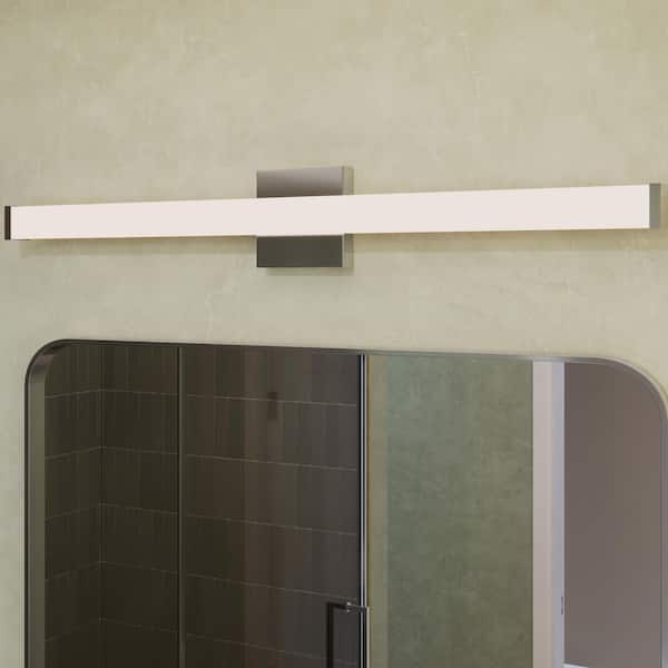 Phase 6.1 36 in. Polished Chrome 5CCT Integrated LED Linear Vanity Light Bar