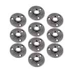 1/2 in. x 2.5 in. Black Iron Round Mini Floor Flange Fitting (10-Pack)