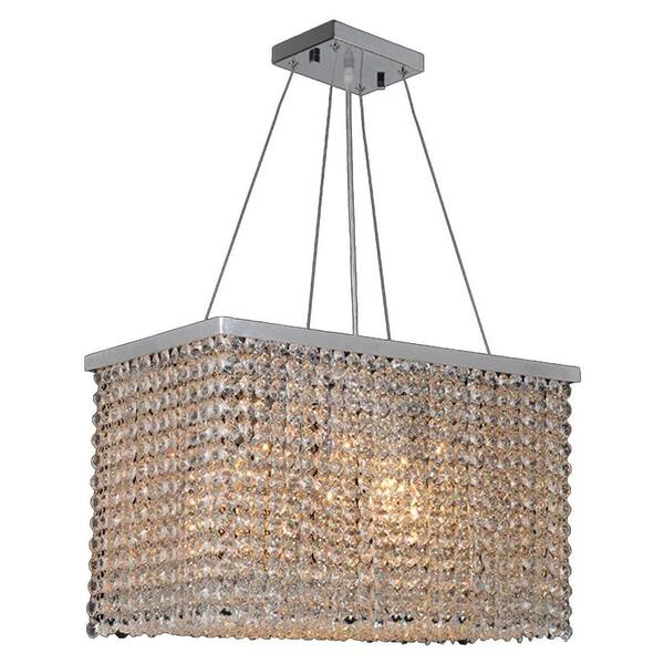 Worldwide Lighting Prism Collection 5-Light Polished Chrome Chandelier