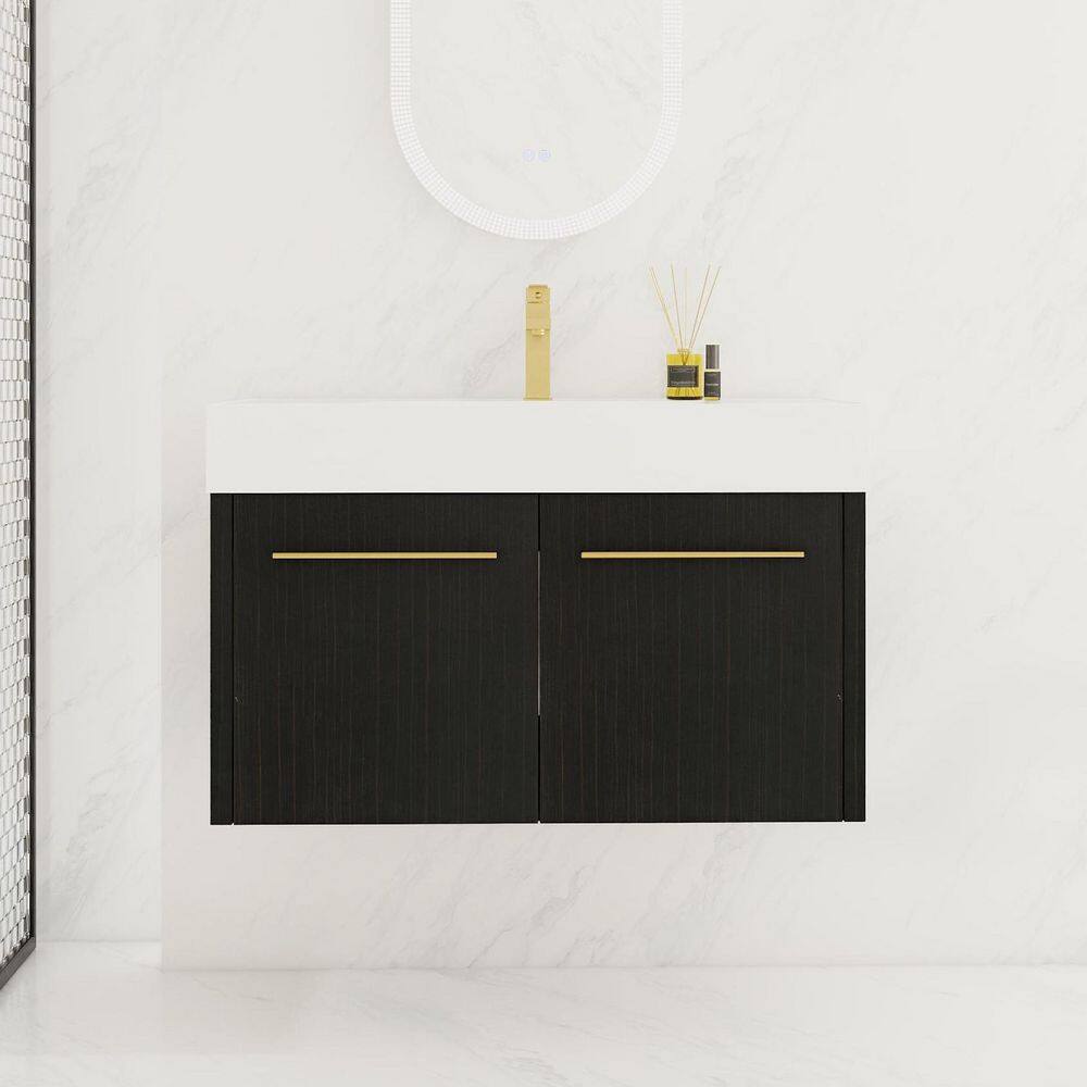 36 in. Single Sink Freestanding Green Bath Vanity with White Ceramic Top, 3-Drawers, Adjustable Shelf, Soft-Close Hinges price history on PriceWatchPro