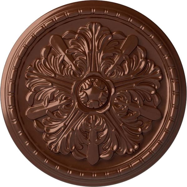 Ekena Millwork 17-1/8 in. x 1-1/2 in. Washington Urethane Ceiling Medallion (Fits Canopies upto 2-7/8 in.), Copper Penny