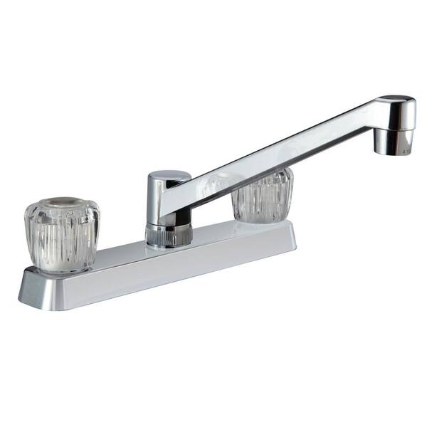 Dura Faucet 2-Handle Standard Kitchen Faucet for RV in Chrome
