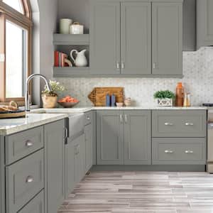 1 gal. #N360-4 Battleship Gray Semi-Gloss Enamel Interior/Exterior Cabinet, Door & Trim Paint