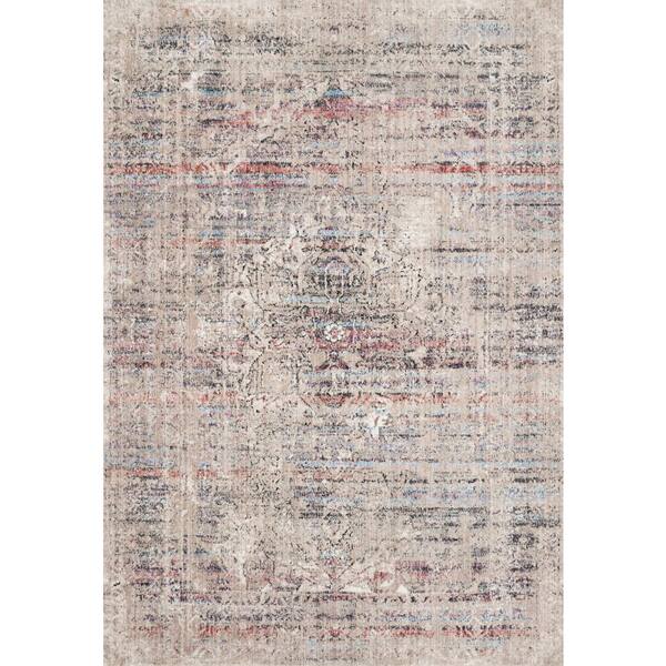 LOLOI II Dante Beige/Multi 7 ft. 10 in. x 10 ft. 6 in. Bohemian Area Rug