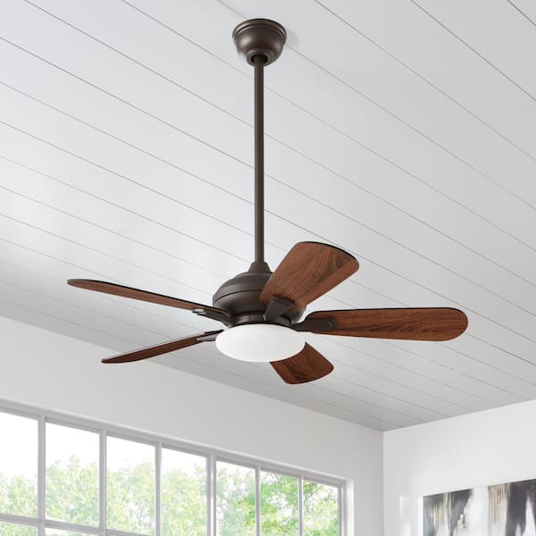 Home Decorators Collection Benson 44 in. LED Espresso Bronze Ceiling Fan with Light and Remote Control
