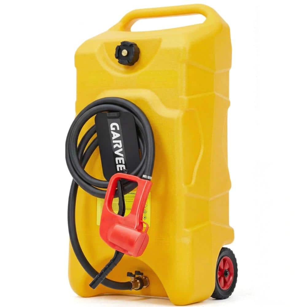 16 Gallon HDPE Portable Fuel Caddy on Wheels, Manual Siphon Pump,10 ft Hose, Leak-Proof Brass Shut-Off Valves price history on PriceWatchPro