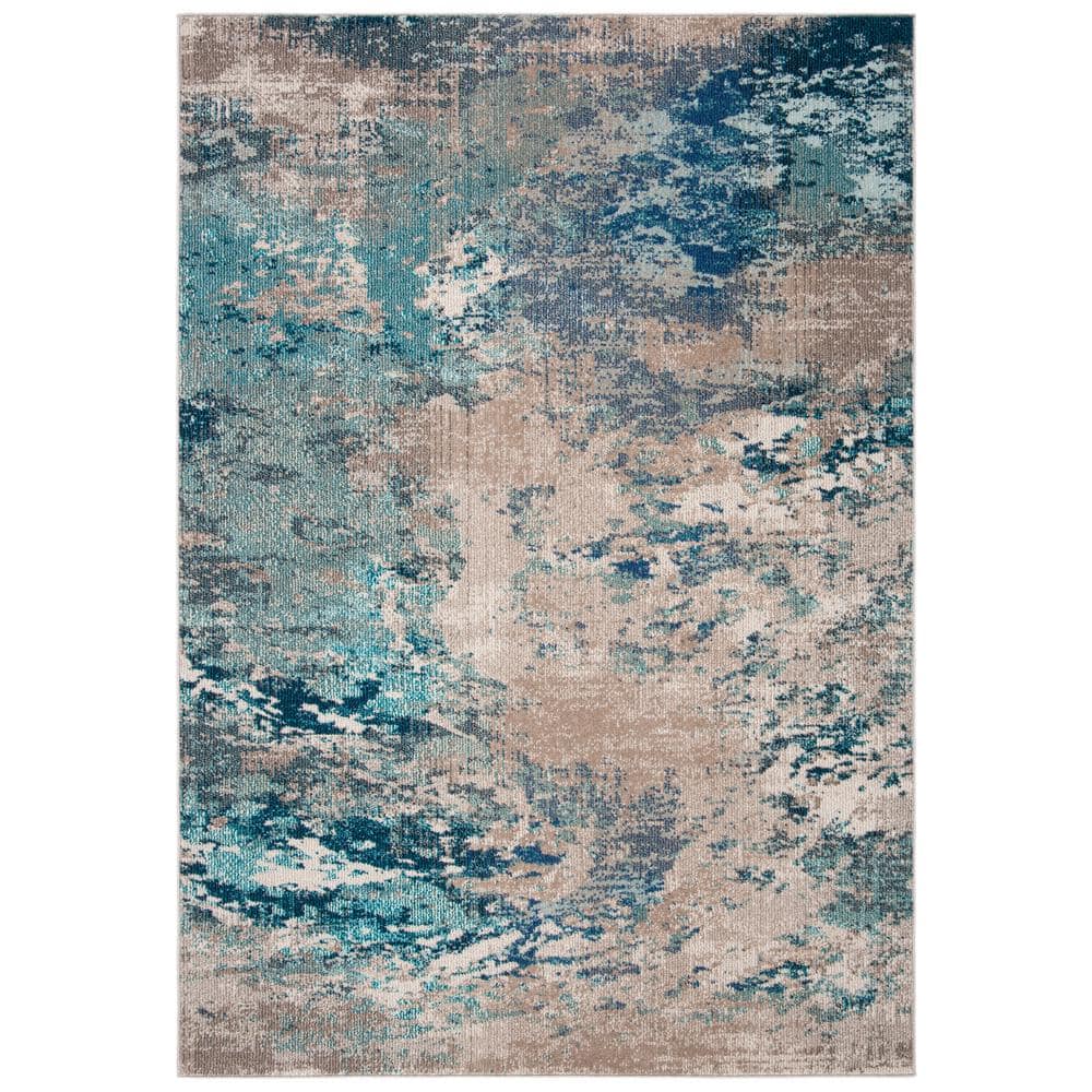 Madison Blue/Gray Doormat 2 ft. x 4 ft. Abstract Gradient Area Rug price history on PriceWatchPro