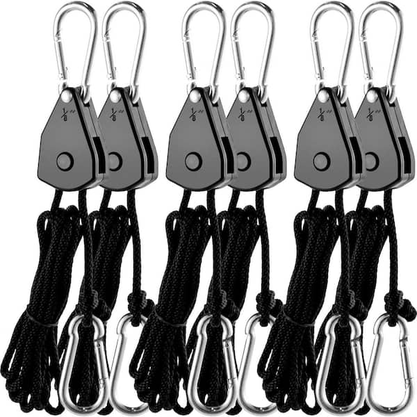 6 Bouncy Castle sand bags 20in x 18in  With D-ring And 6 Carabiner Clips black 