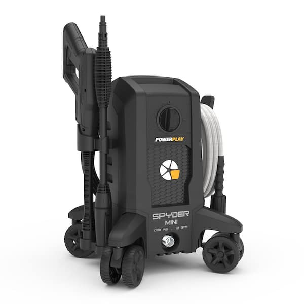 Powerplay Spyder Mini 1700 PSI 1.2 GPM 12 Amp Cold Water Electric Pressure Washer with 500 ml High Pressure Foam Cannon