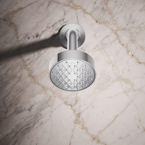 KOHLER Awaken G90 1-Spray Patterns with 2.5 GPM 3.5 in. Wall Mount Fixed Showerhead in Polished Chrome