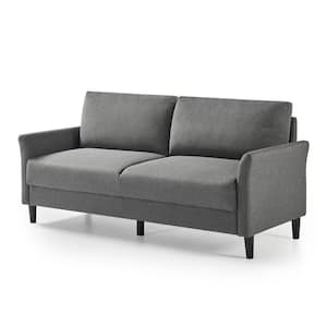 Jackie 3-Seat Dark Grey Upholstered Sofa