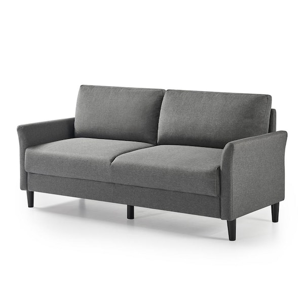 Zinus Jackie 3-Seat Dark Grey Upholstered Sofa