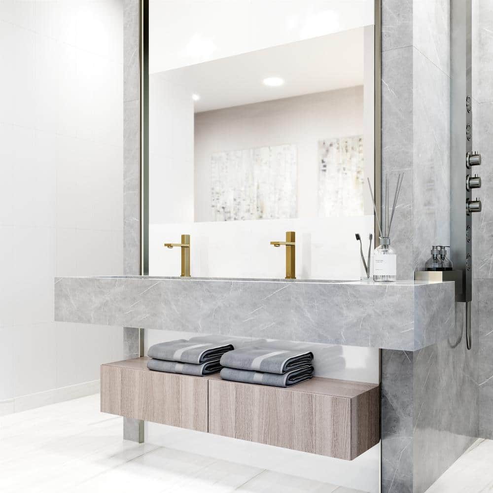 Matte Brushed Gold Single Handle Bathroom Faucet
