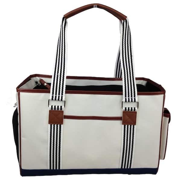 White Fashion Yacht Polo Dog Carrier - Medium