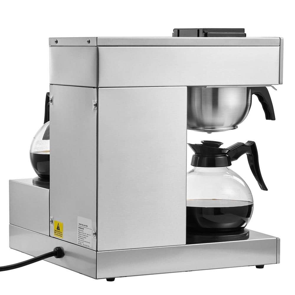 12-Cup Commercial Drip Coffee Maker with 3 Glass Carafes, 3 Warming Plates, and Auto Water Intake price history on PriceWatchPro