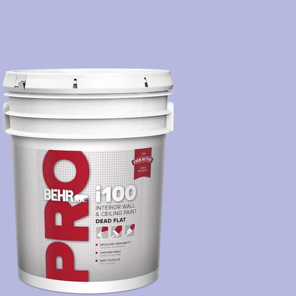 BEHR PRO 5 gal. #P550-3 Lavender Cloud Dead Flat Interior Paint