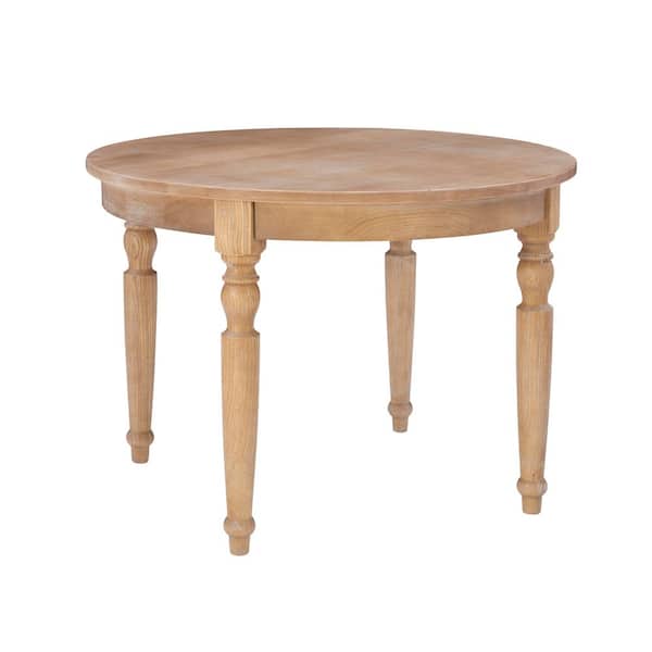 Jacques Natural Light Brown Wood 42 in. 4-Leg Dining Table Seats-4