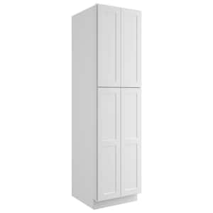 24-in W X 24-in D X 84-in H in Shaker White Plywood Ready to Assemble Floor Wall Pantry Kitchen Cabinet