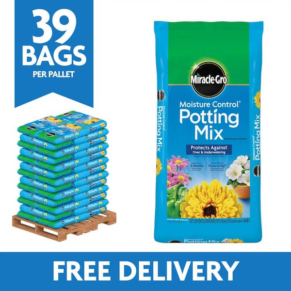 Moisture Control Potting Mix, 1950 qt., Guards Against Over and Under Watering, Potting Soil, (Pallet of 39 50 qt. Bags)