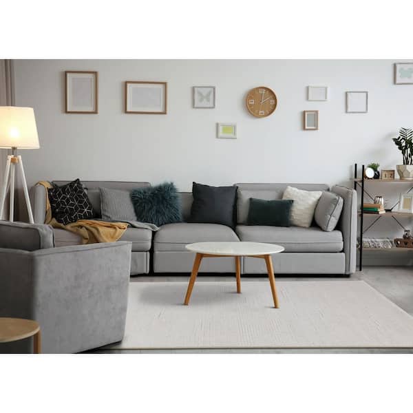 Solara Collections 8 ft. x 11 ft. Beige Tonal/Solid;Stripes Indoor Area Rug