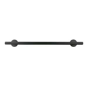 24 in. Wall Mounted Bath Towel Bar Rack for Bathroom Wall, Kitchen, Washroom, Stainless Steel, Matte Black