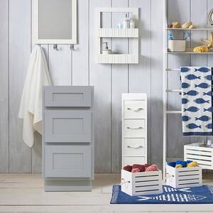 15 in. W x 21 in. D x 32.5 in. H 3-Drawers Bath Vanity Cabinet Only in Gray