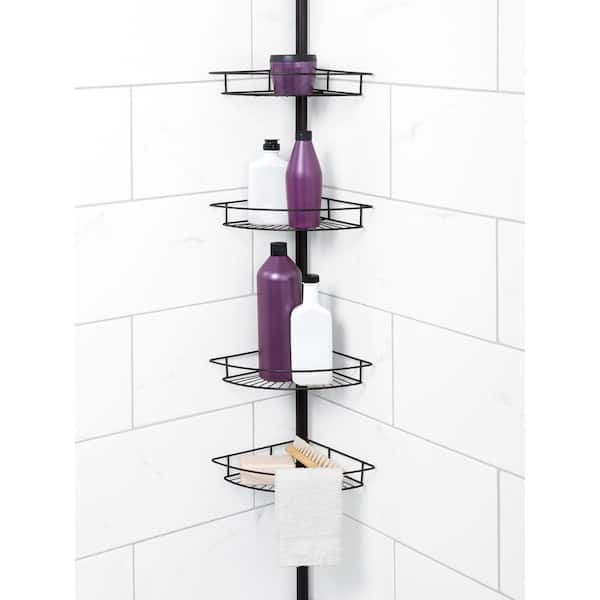 Zenna Home Shower Tension Pole Caddy Oil Rubbed Bronze 