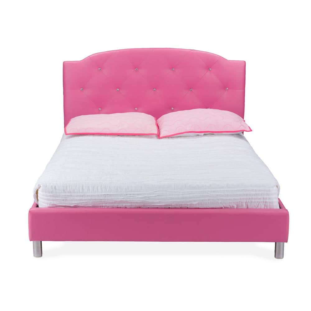 Baxton Studio Canterbury Pink Full Upholstered Bed 28862-6046-HD